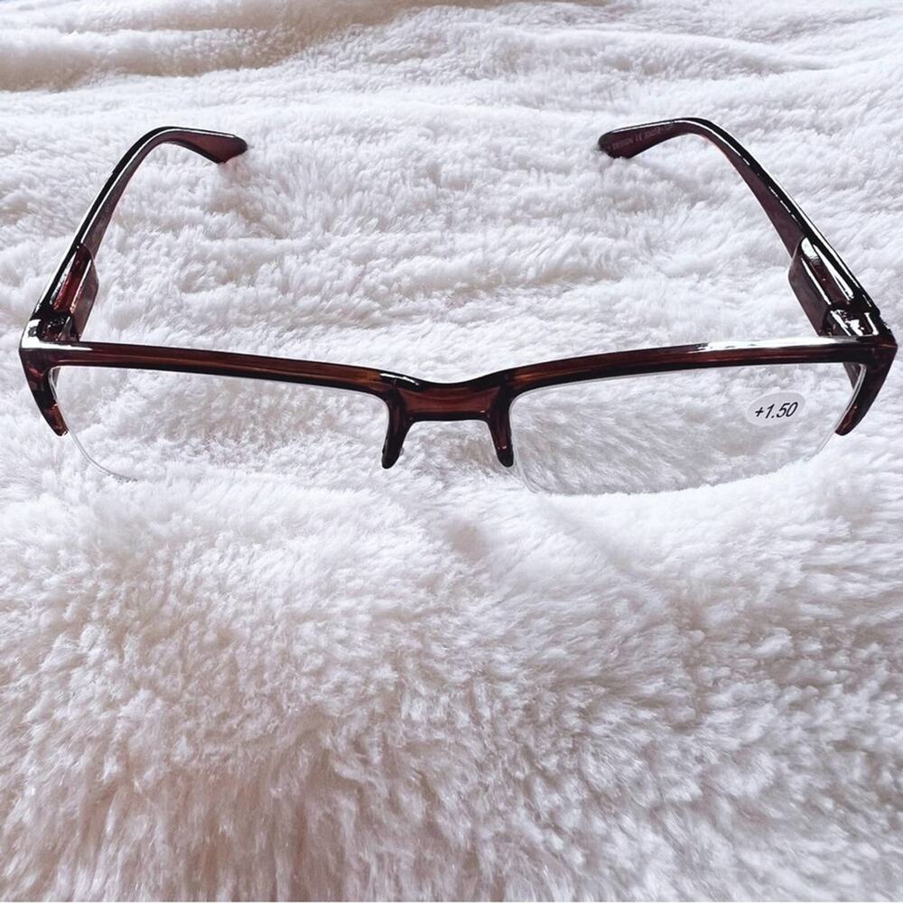Sam Tortoise Brown Rectangular Reading Glasses - Picture 9 of 15